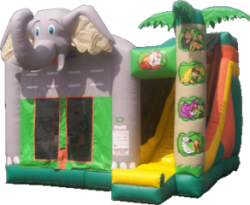 Safari20Jungle 1674838128 Safari Bouncer w/Slide Obstacle Course